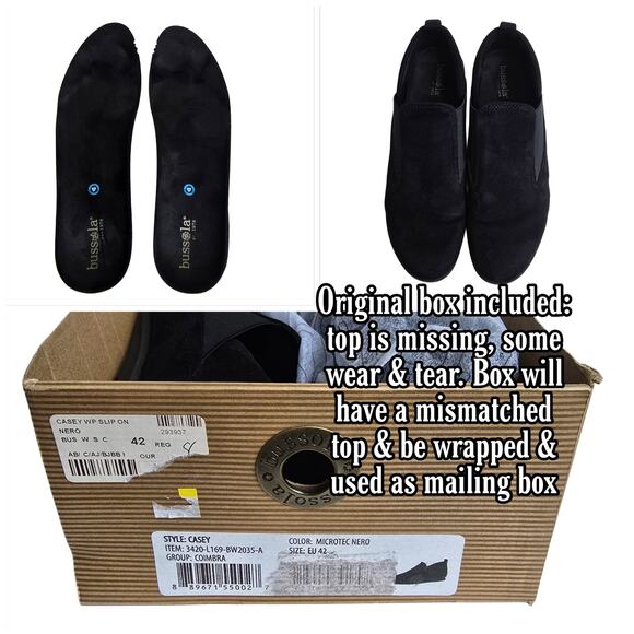 Sport Mocs Bussola Casey Coimbra Size EU42 US 11-11.5 Black MicroSuede Shoes - Picture 10 of 13